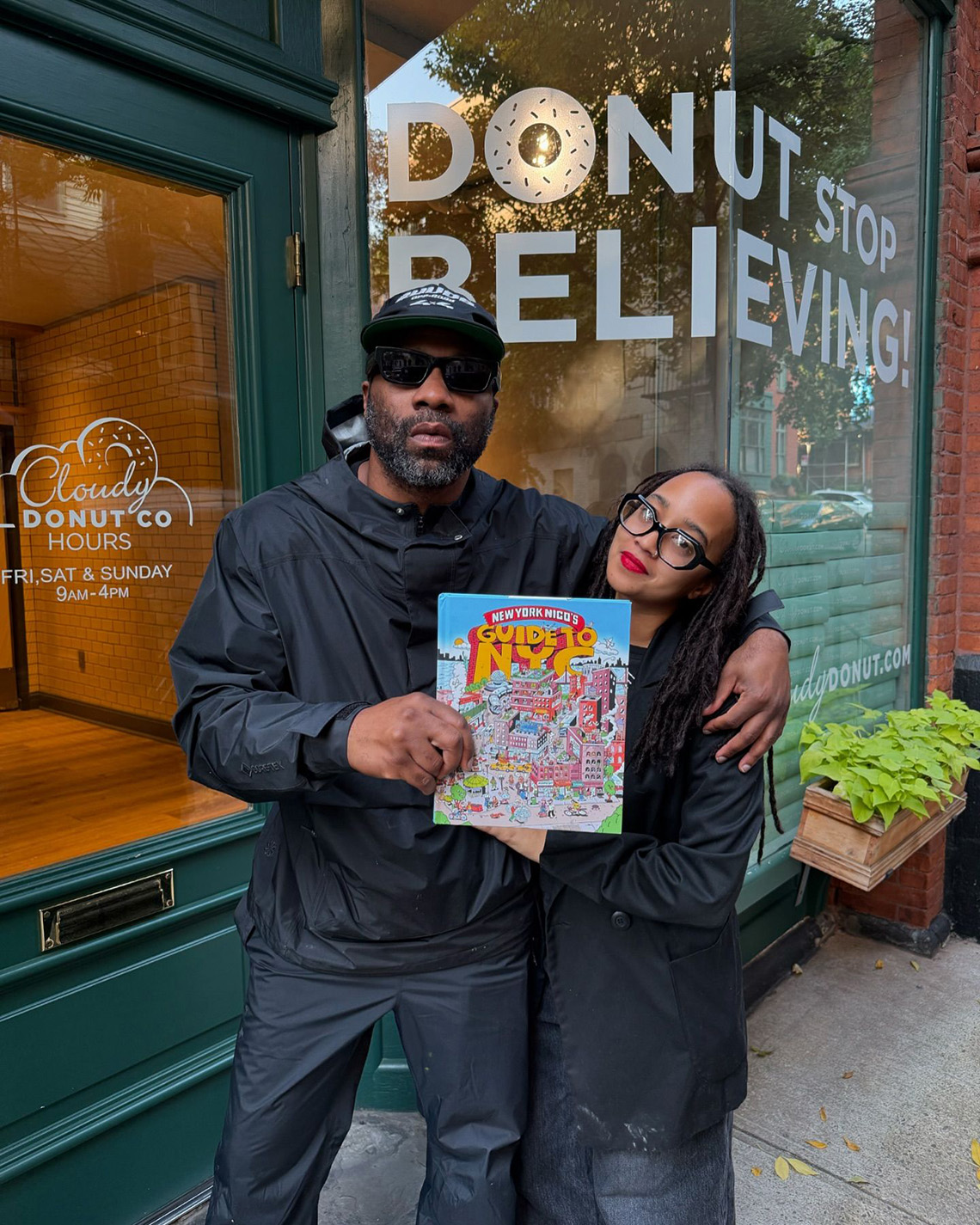 Zewiditu Ruffin and Derrick Faulcon at the Cloudy Donut Co. 